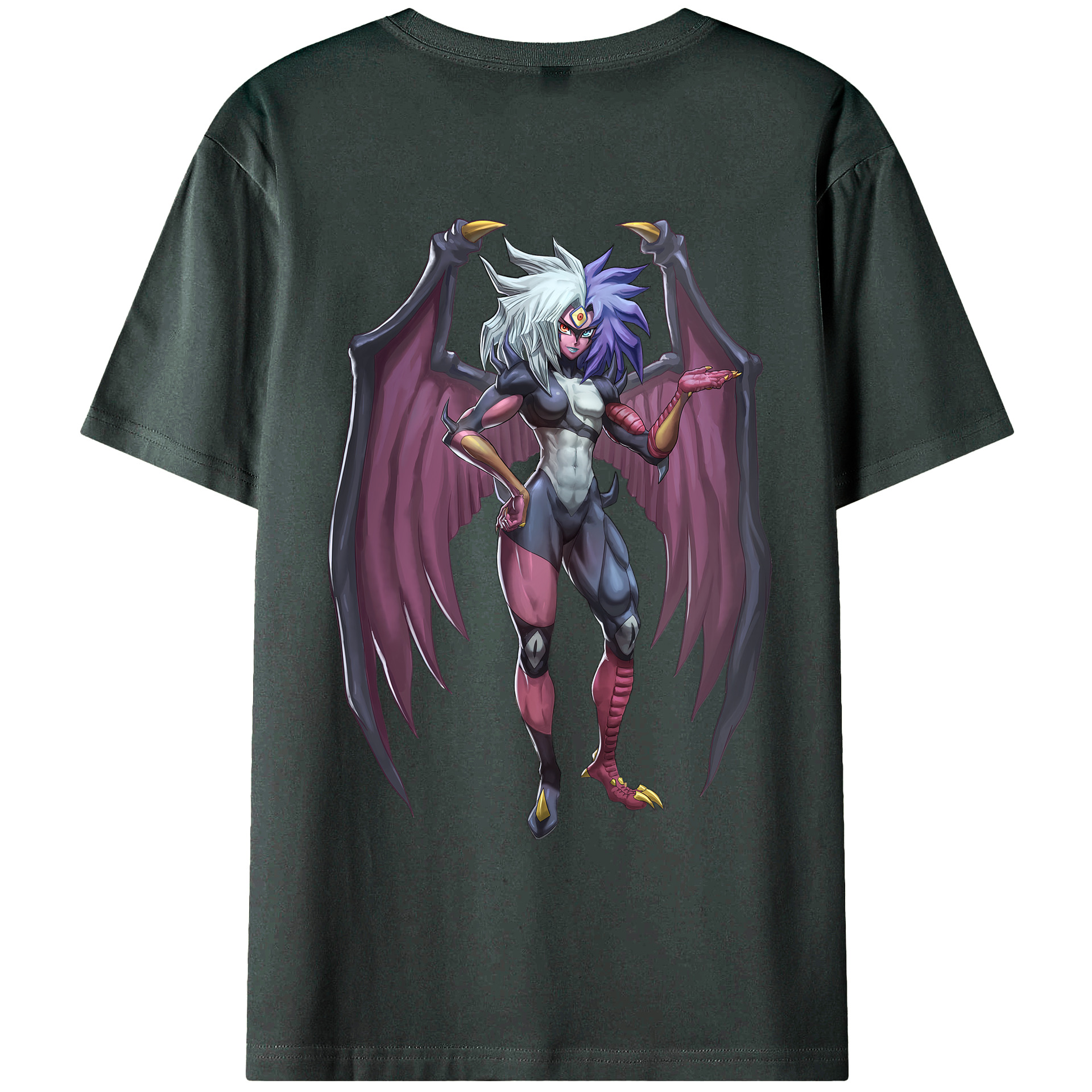 （画像用） 遊☆戯☆王 Yu-Gi-Oh! 綿100％ メンズ半袖Tシャツ（バックプリント） 通気性